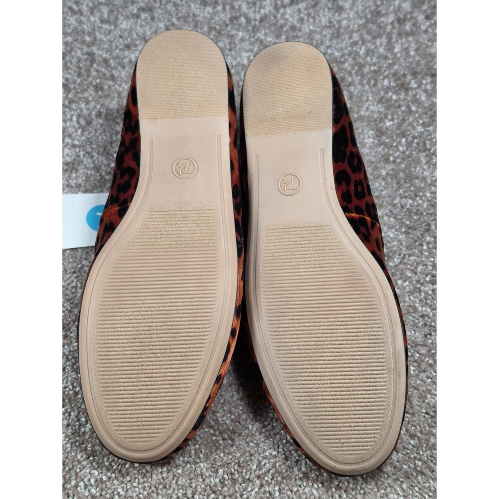 A New Day Tamsin Leopard Print Mary Jane Flats Brown Animal Print Shoes 7.5 - Picture 6 of 6